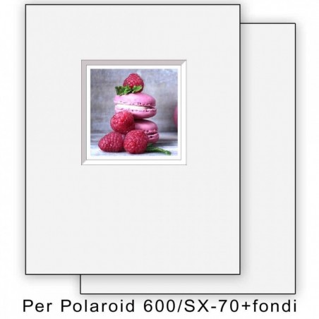 Passep. x Polaroid 600/SX70 foro decentrato con fondi - 8 pezzi