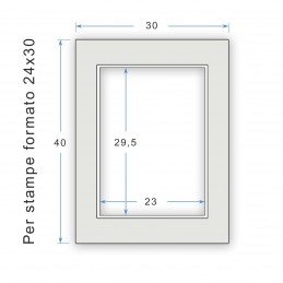 Passepartout 30x40 per stampe 24x30 (sp. 2,8 mm)